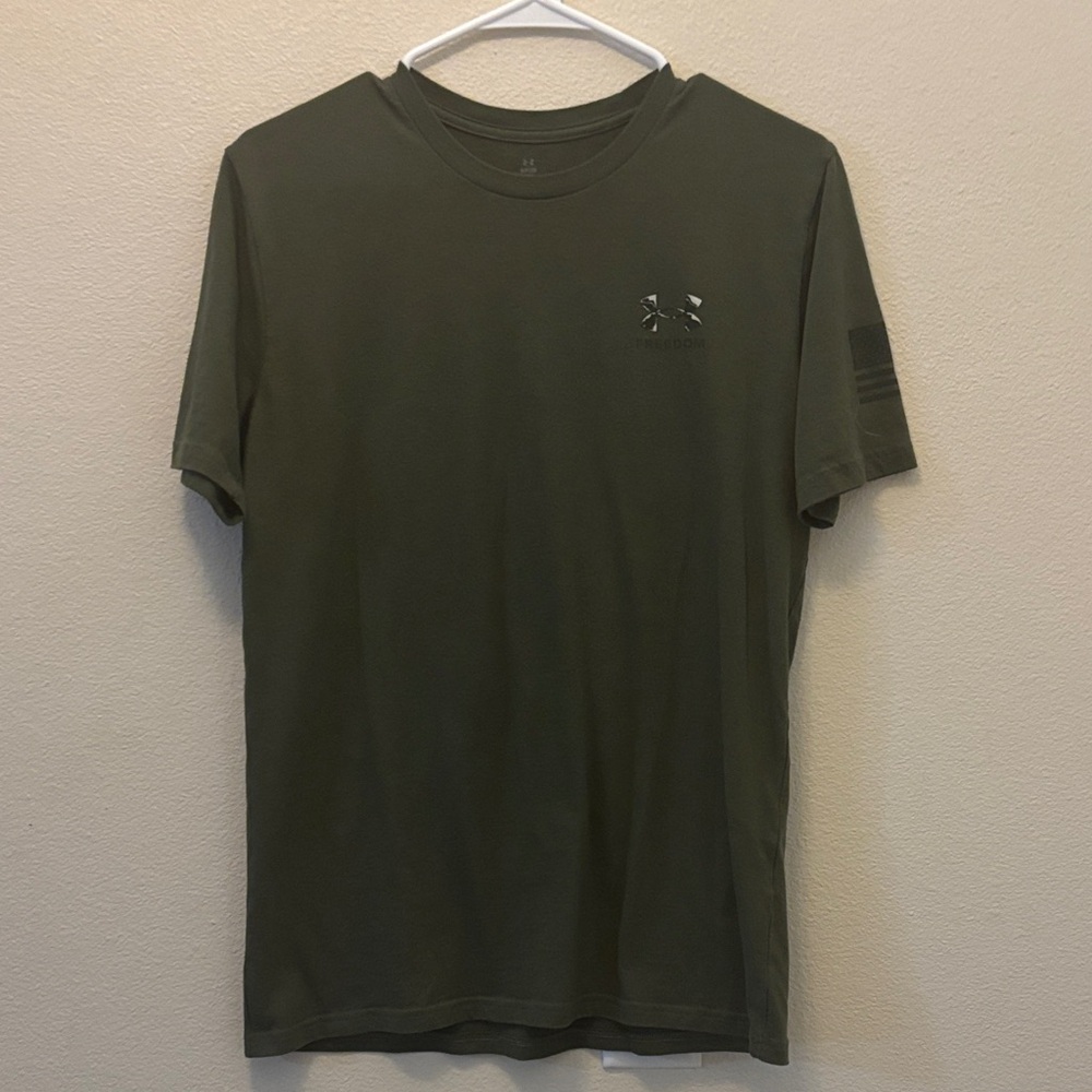 Under Armour Men's Olive Performance Short Sleeve Tee with Logo